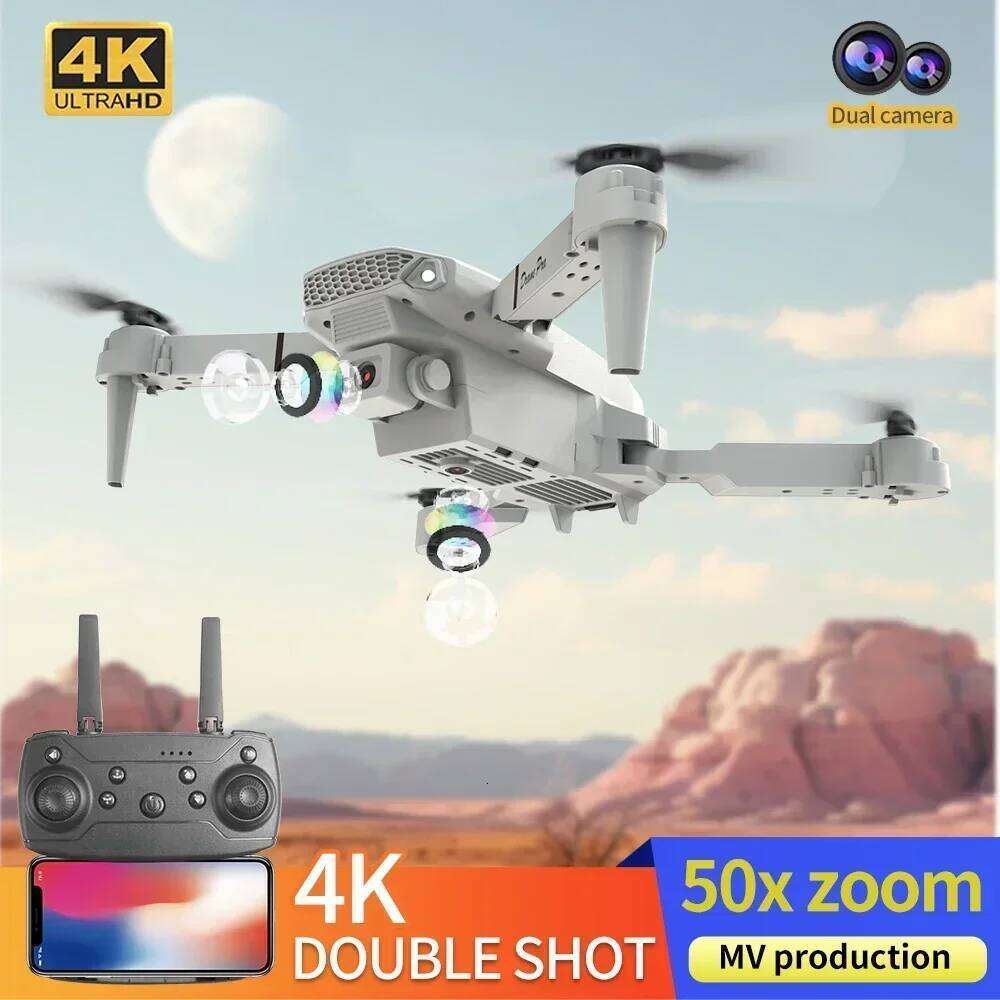 Camera Drone E88 Mini Drone With 4K Camera Wifi FPV Foldable Quadcopter For Kids Adults Gift Toy RC Aircraft