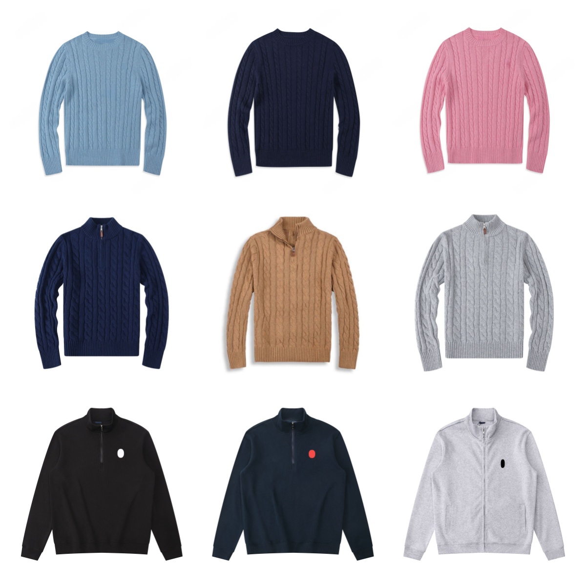 25ss small horse brand autumn and winter womens sweaters designer round neck sweater twist pullover pony embroidery top unisex hoodies