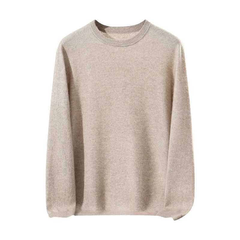 Classic Seamless Men Knitted Cashmere Wool Pullover Leisure Business Sweater Round Neck Ribbed Cuffs High quality SoftWarm TopsZ250918