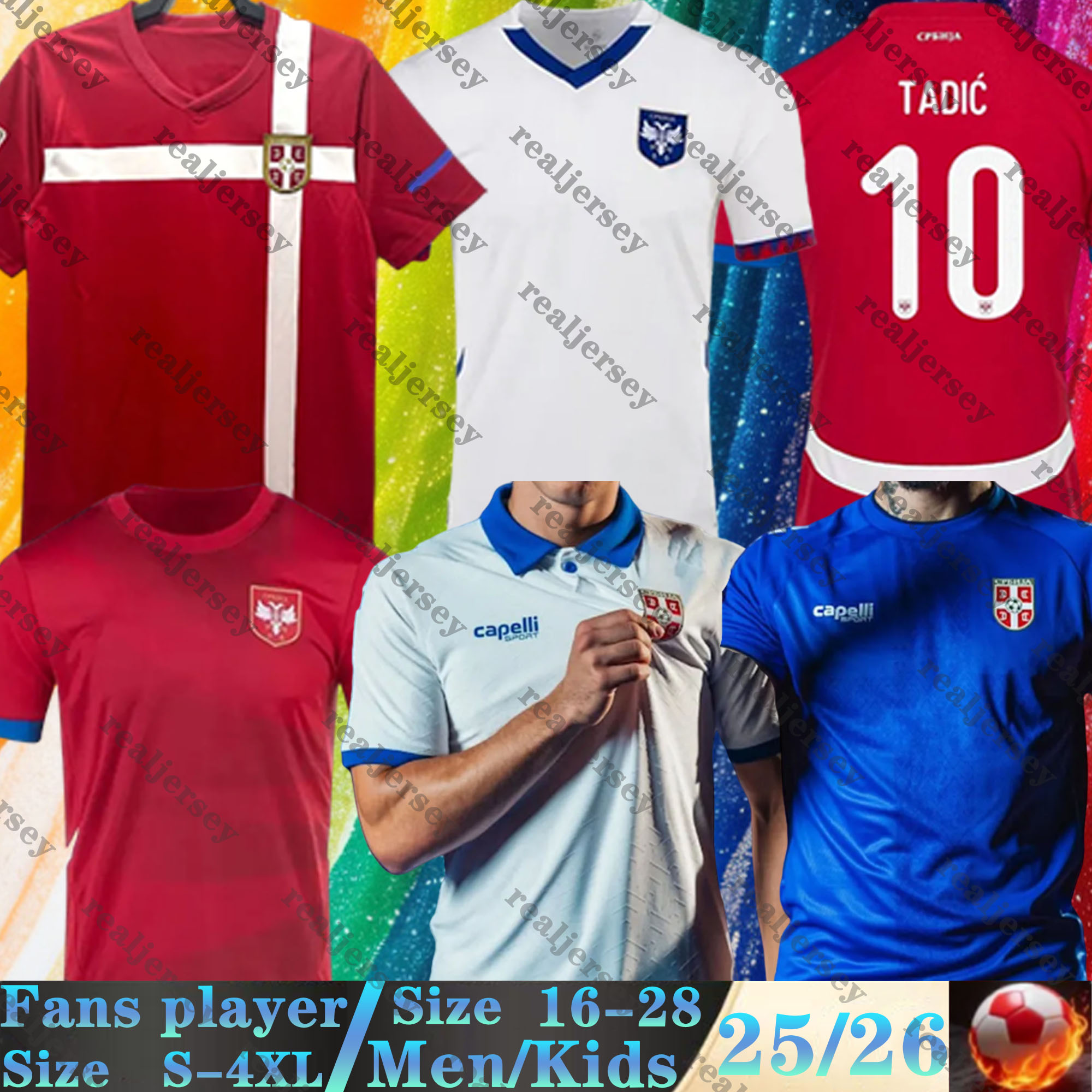 2025 2026 Serbia National team soccer jersey 2010 retro MILIVOJEVIC MITROVIC TADIC SERGEJ STANKOVIC Vidic Kolarov 24 25 26 home red away white men football shirts