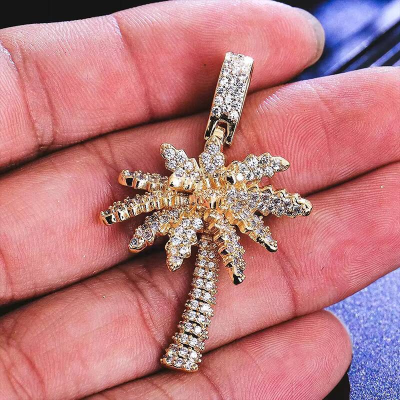 Customizable Hiphop Bling Jewelry Iced Out Silver Gold and Brass Plated Princess Cut Cubic Moissanite Pendant for Gift