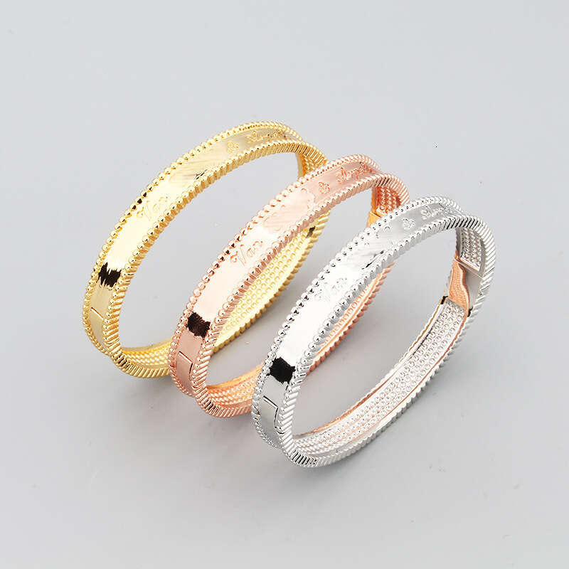 Same Style Fashion Round Bead Edge Smooth Surface Engraved English Letter Bracelet Clasp Bangle Ring Set ddmypluto