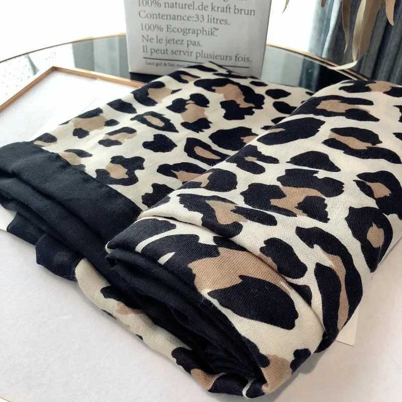 Fashion Design Sexy Leopard Dot Tassel Viscose Shl Scarf High Quty Neckerchief Autumn Winter Foards Muslim Hijab Sjaal Y250918
