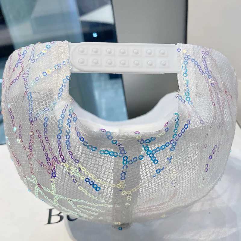 CNTANG 2025 New All Mesh Womens Peaked Cap Summer Fashion Spangle Design Hip Hop Casual Baseball Caps Sun Visor Hats For Ladies J2509181