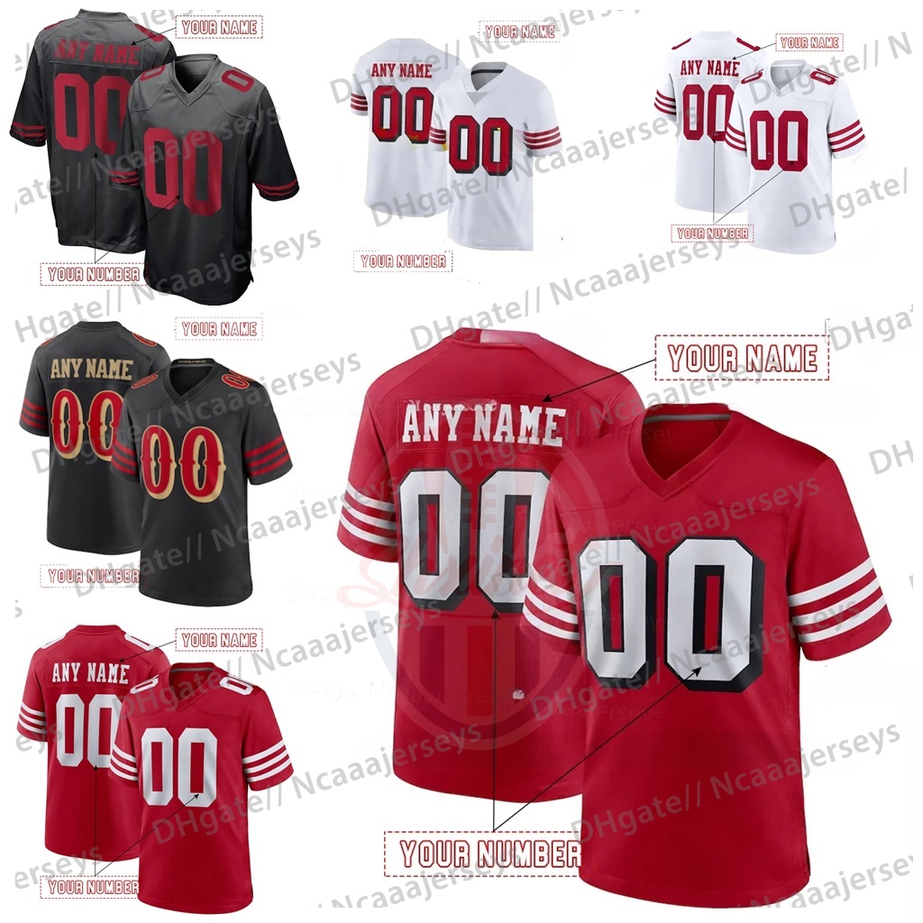 Personalized Custom Football 2025 Rivalries Jersey Christian McCaffrey Brock Purdy Deebo Samuel Trey Lance Nick Bosa George Kittle Fred Warner Jerry R