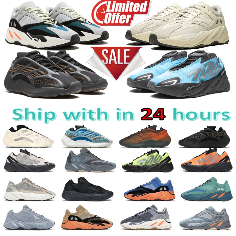 YZ designer shoe Free delivery 700 sneakers designer running shoes 700s mens women Triple Black Mauve Fade Carbon chaussure Cream Stone outdoor sports trainers 36-46