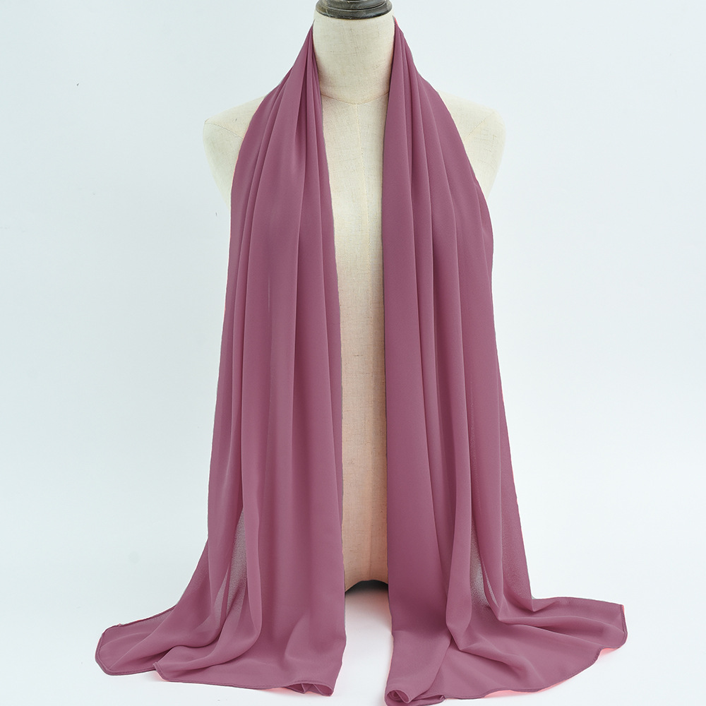 K1952 Korean version of the autumn and winter scarf women's solid color high-end versatile long thick warm neck protection multifunctional shawl 
