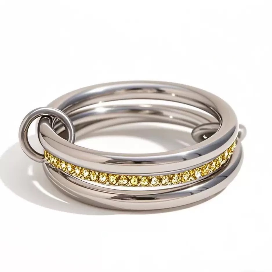 Fashion Ring Women and Men Emerald Rings New Fine Jewelry Minimalist Gold and Sterg Sier Fine Jewelry Stack Rings for Women