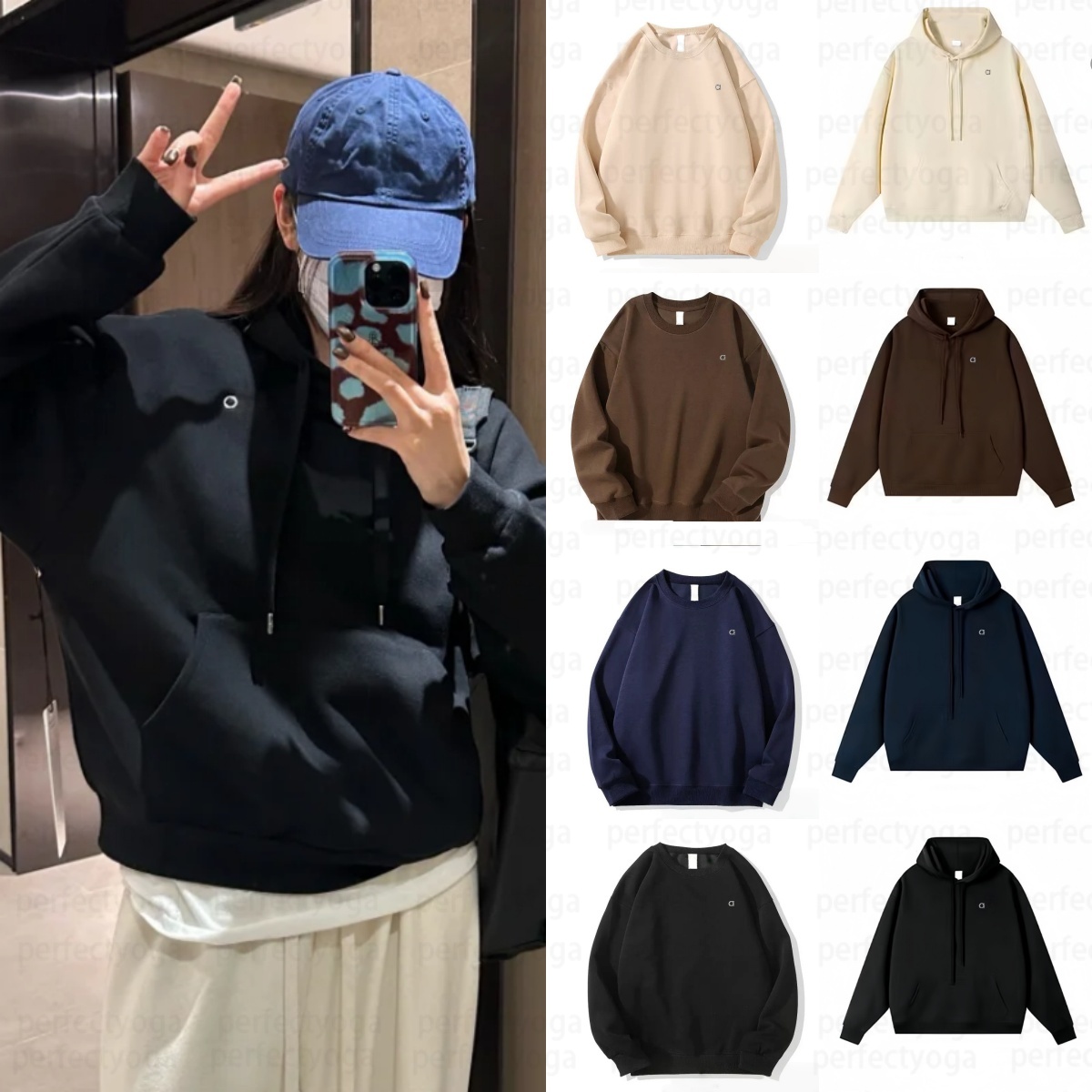 5A Women Yoga Outfit Perfectly Sweatshirts Silver 3D Logo Loose Men Long Short Sleeve Crop Top Fitness Workout Crew Neck Gym Hoodies have take alosetlies sets Hoodies