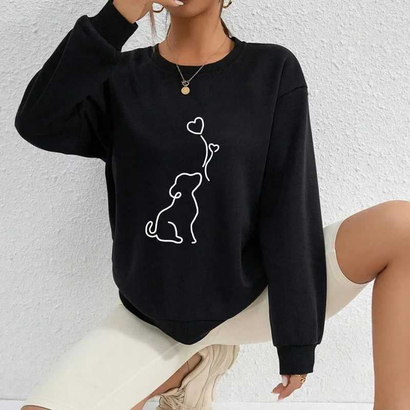 Hot Sales Womens Sweatshirts Cute Printing O Neck Tops Casual Daily Outdoors Sports Jogging Pullover Long Sleeves Woman ClothingZ250918