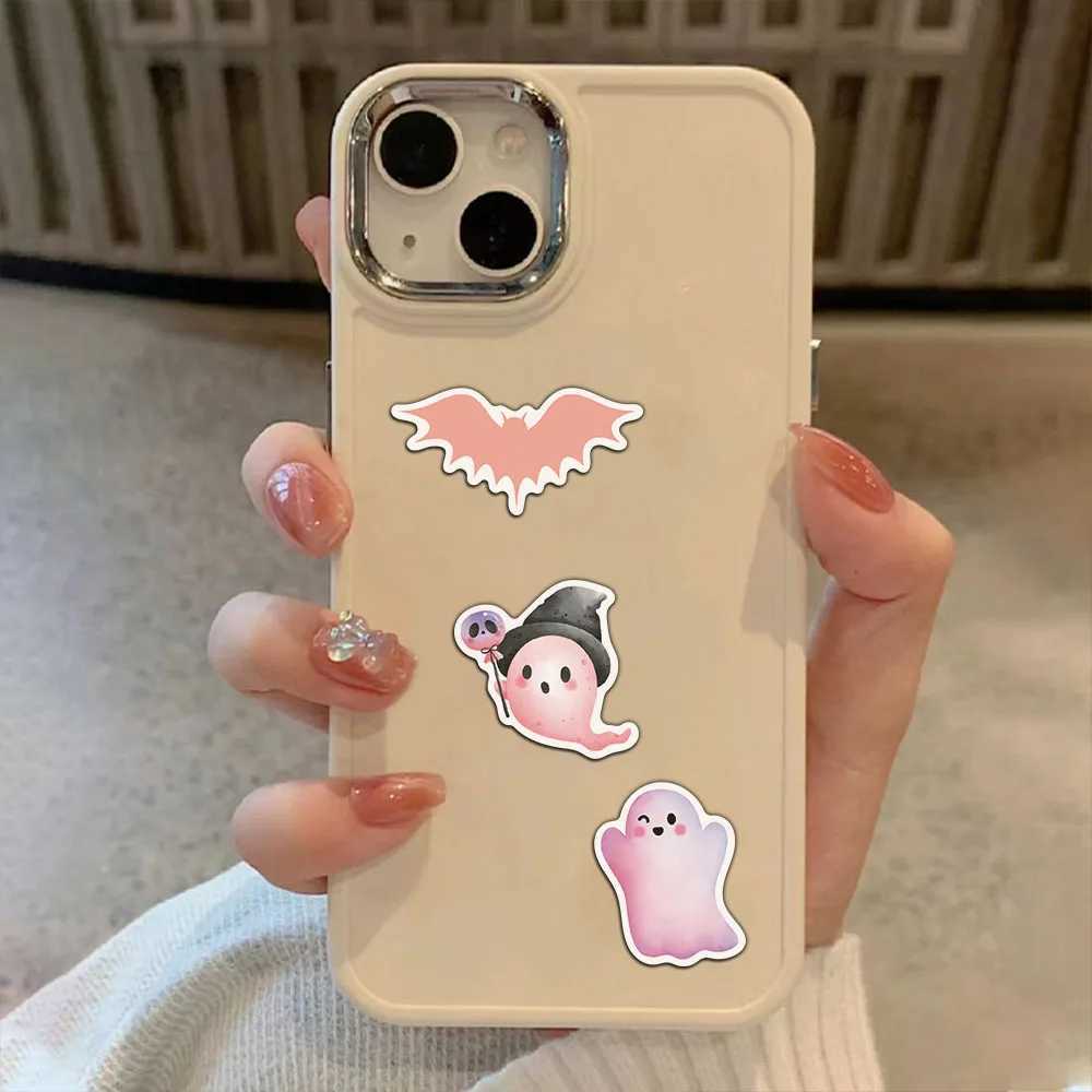 50PCS Pink Halloween Stickers Cartoon Decoration Phone Cases Laptop Suitcases Desktop Decoration Stickers C250918