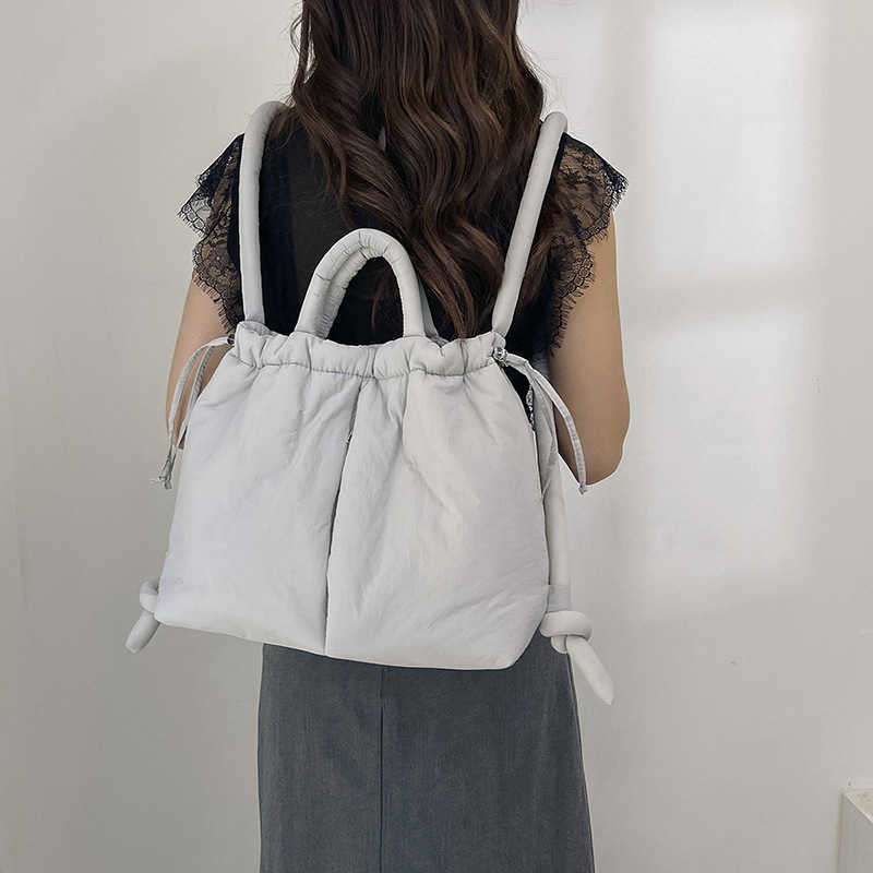 Women s Backpack Down Jacket Bag Fashion Handbag Casual Shoulder Large Capacity Tote Bag 250918