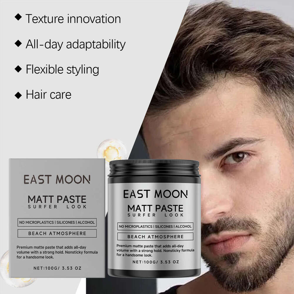 East Moon Hair Matte Styling Cream Long-lasting Lightweight Volumizing Smooth Unisex Portable
