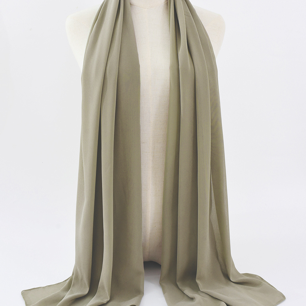 K1952 Korean version of the autumn and winter scarf women's solid color high-end versatile long thick warm neck protection multifunctional shawl 