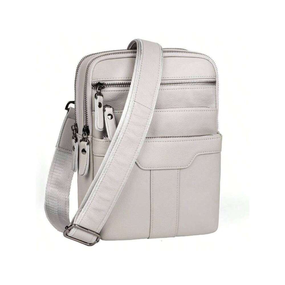 Small Leather Sling Shoulder Bag Messenger Pack Men, Man Purse