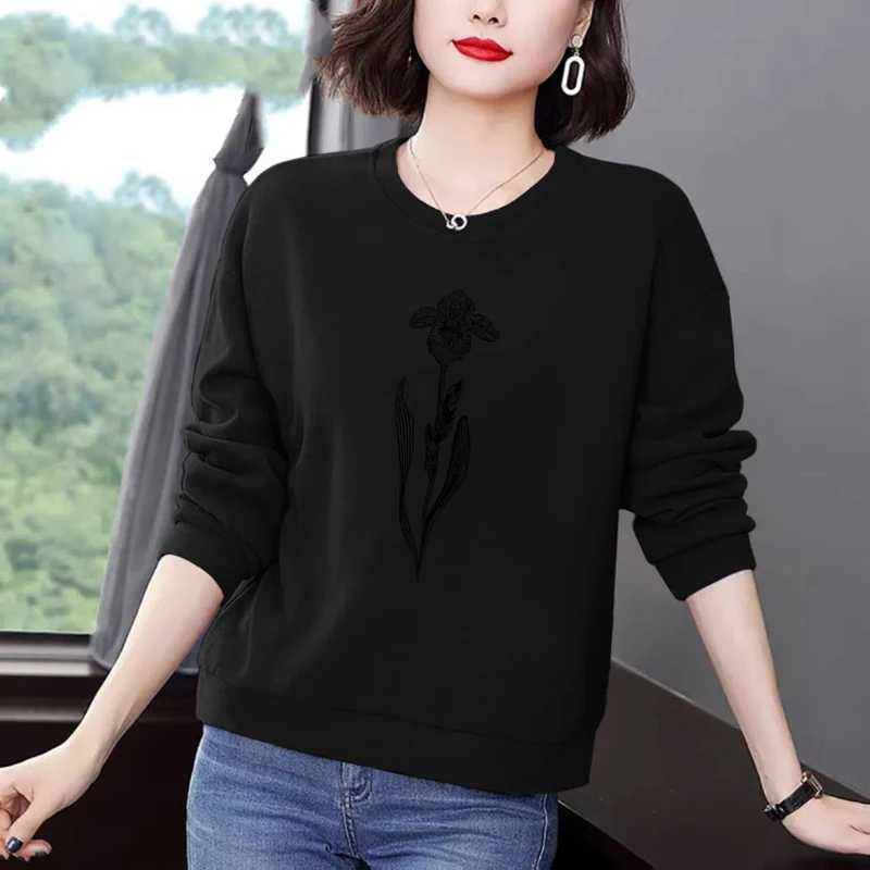 Simplicity Casual AutumnWinter New Womens ONeck Printing 3D Fashion Allmatch Loose Long Sleeve Pullovers Sweatshirts TopsZ250918