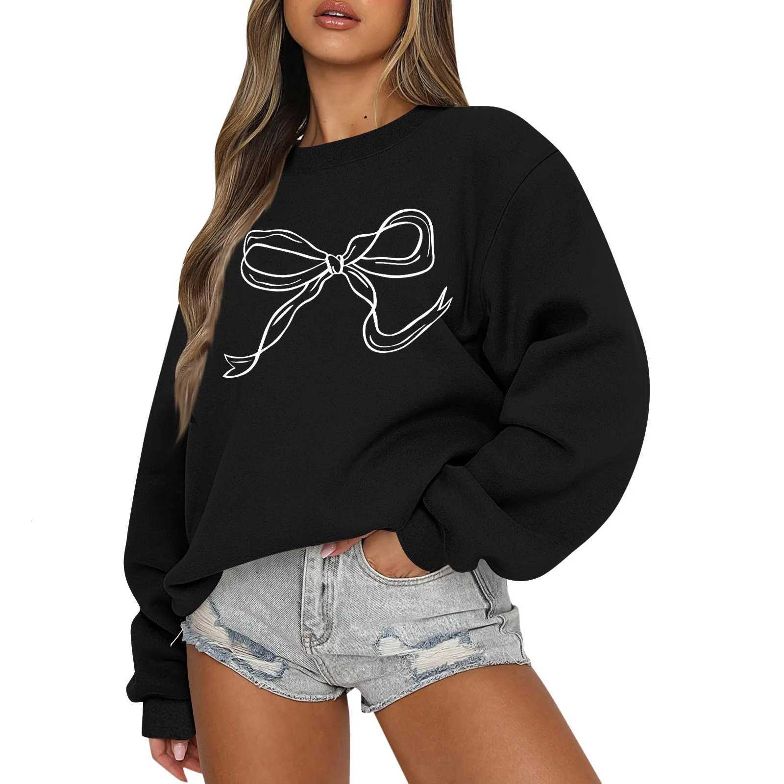 2025 Long Sleeve Crewneck Women Pullover Autumn Winter Clothes Long Sleeve Casual Fashion Tops Going Out StreetwearZ250918