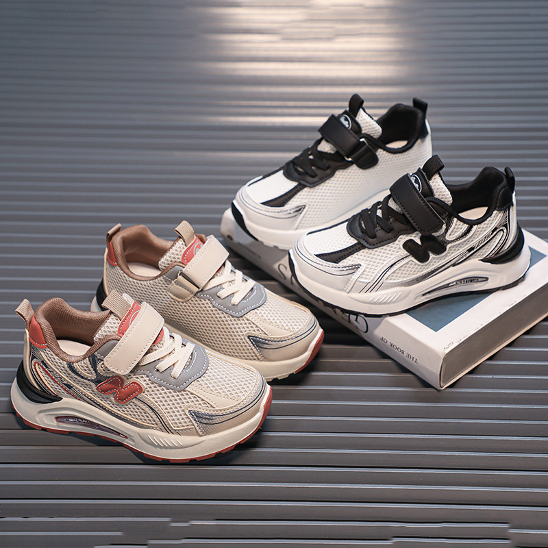 Kid's Shoes 2025 New Kids Shoes Boys Girls Sports Sneakers Breathable Mesh Lightweight Dad Shoes Casual Athletic Walking Shoes for Children Free 