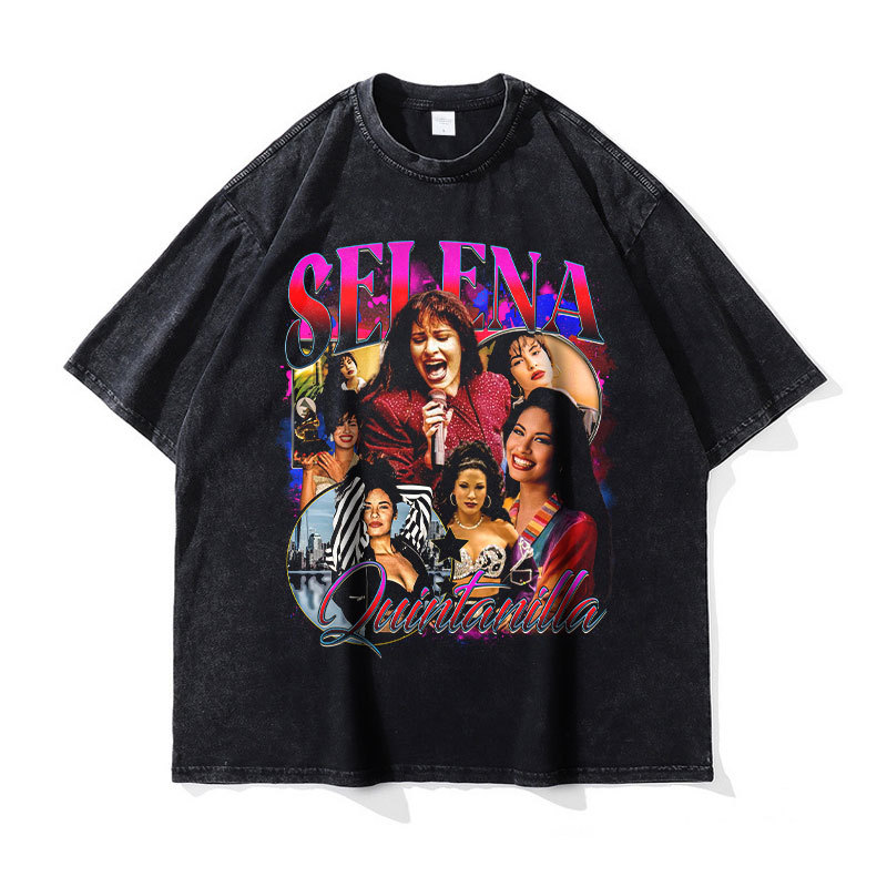 2025 Hot Sale Selena Quintanilla Tribute Tee Unisex Graphic T-Shirt Music Lover Gift Vintag Pure Cotton Men's Tshirt