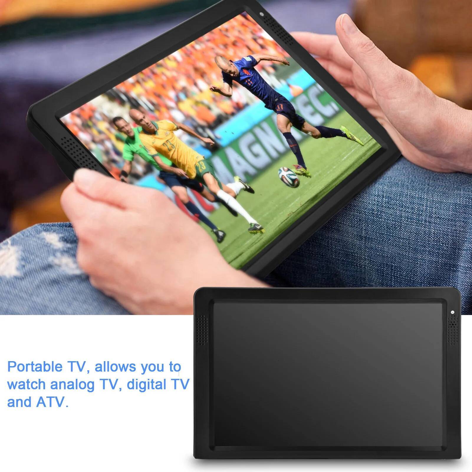Portable 16:9 TFT LED HD TV Digital Analog Color Teion Player With Remote Mini Monitor For Home Car Travel