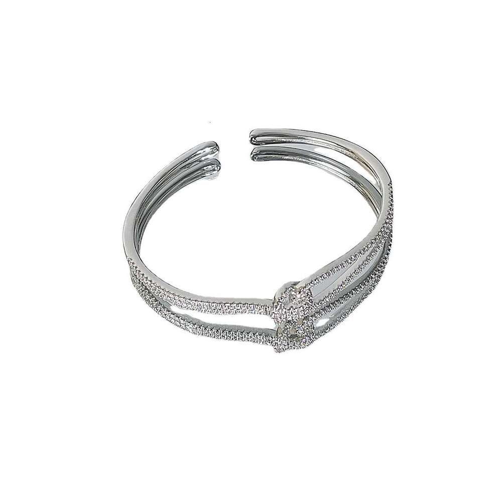 Bracelet Designer Luxury jewelry for women copper plated with 18Kgold or silver Open Bracelets High End Zircon inlay Temperament Fashion Holiday Birth