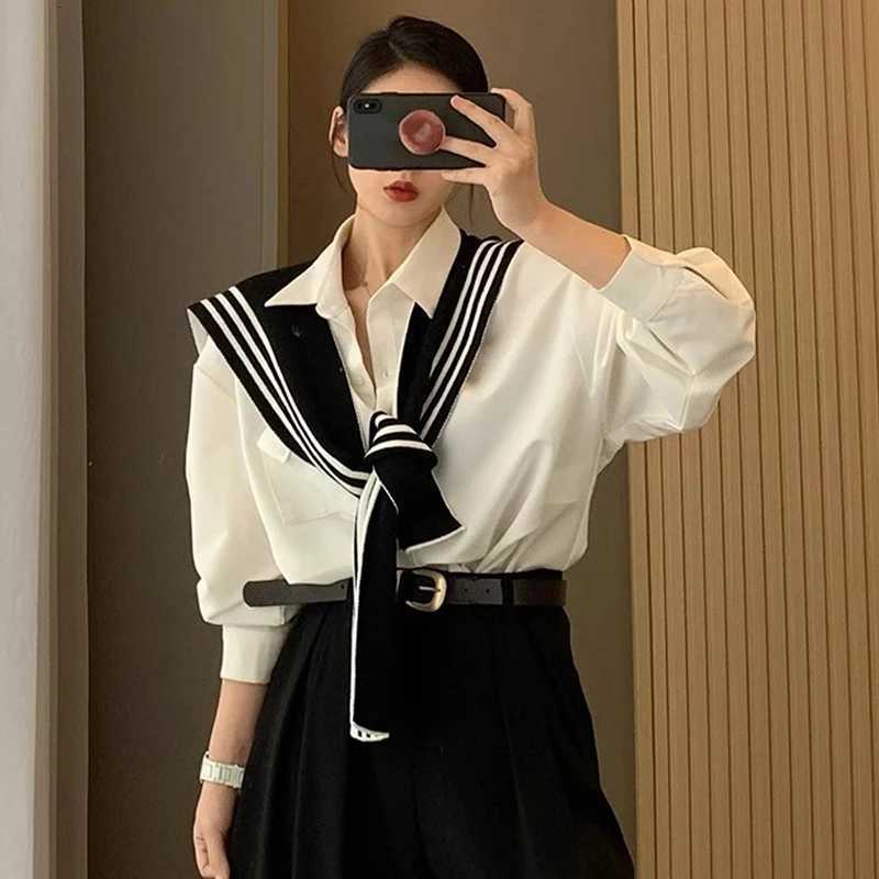 Wem Fashion Sweater Knitted Knotted Shl Black White Stripe Double sided Sweater Shl Travel Casual Scarf Knitted Shl Y250918