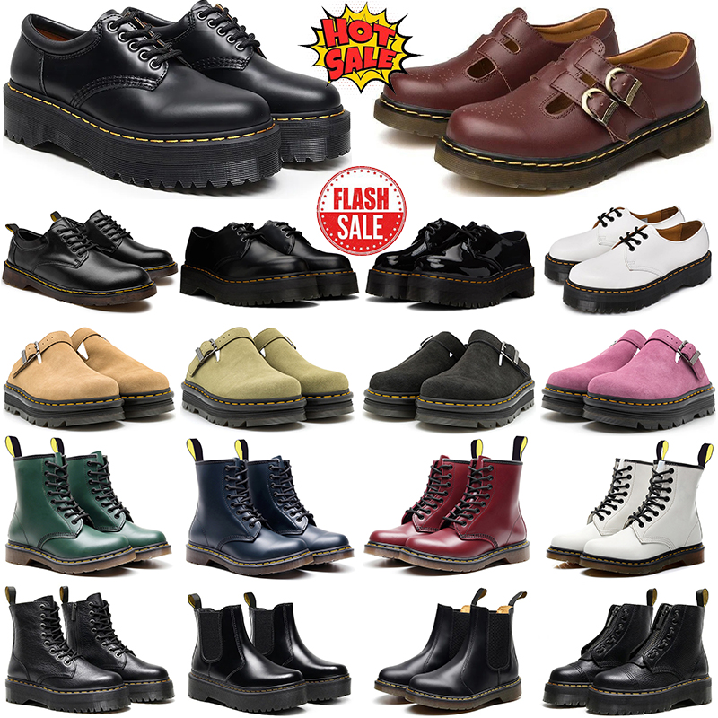free shipping Designer boots women leather martin Boots Ladies cowboy docs martine boots winter warm luxury shoes platfrom sneakers navy green black brown