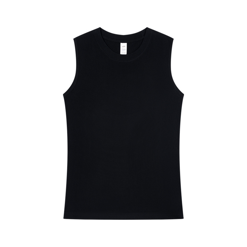 Men's Summer Fitness Muscle Tank Top: Cotton, Loose & Breathable, Sleeveless Vest, Solid Color, Trendy Athletic Tee-03D