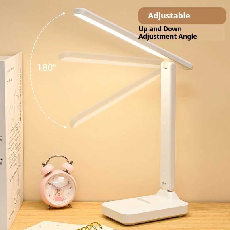 LED Table Lamp Eyes Protection Touch Dimmable LED Reading Light Student Dormitory Bedroom Reading USB Rechargable Desk Lamp C2509181
