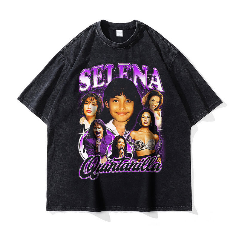 2025 Hot Sale Selena Quintanilla Tribute Tee Unisex Graphic T-Shirt Music Lover Gift Vintag Pure Cotton Men's Tshirt