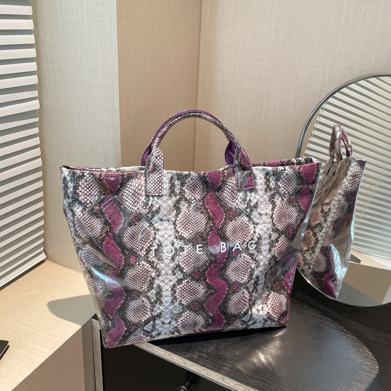 2025 New Women's PU Handbag Fashion Designer Handbag Large Capacity Uphandle Bag Serpentine Commuter Bag Waterproof Unique Hobo Bag
