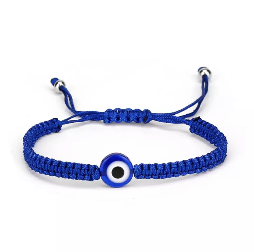 Evil Eye Bracelet Blue Eyes Red Rope Handmade Protection Good Luck Adjustable Talisman Bracelet Suitable for Men and Women Adult Bracelet