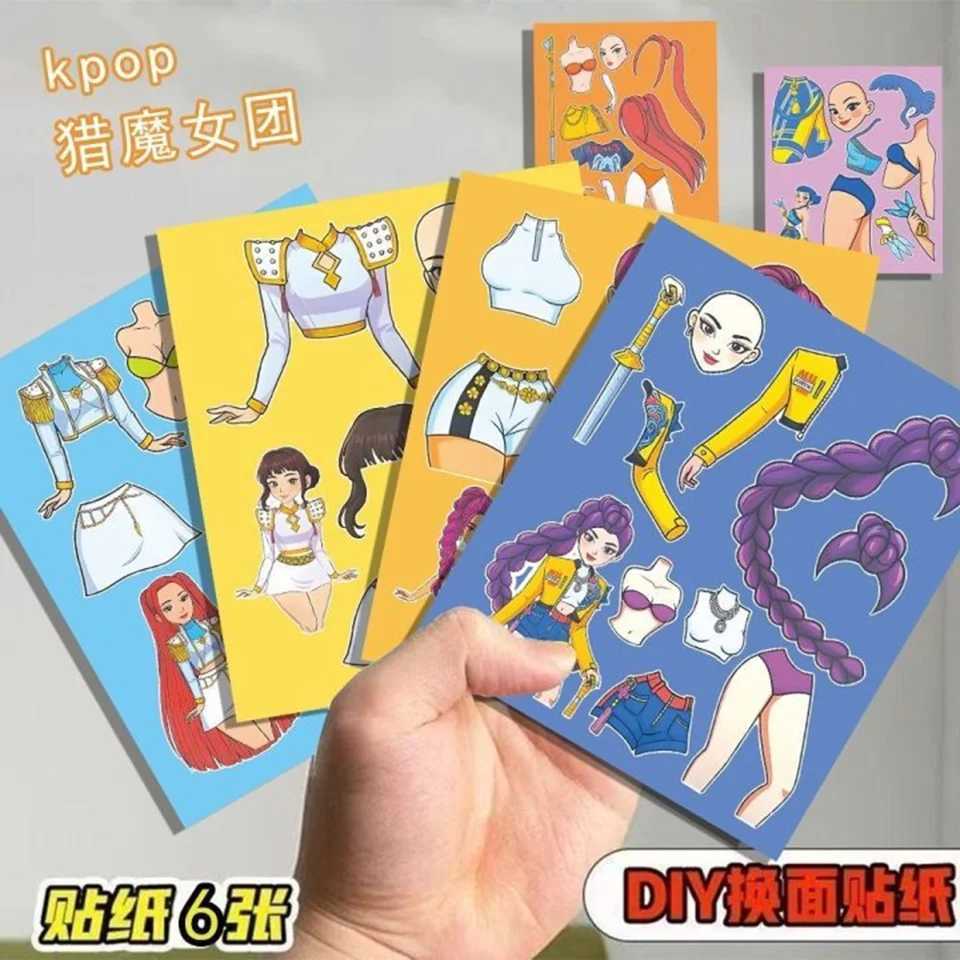 612Sheets Funny Kpop Demon Hunters Cartoon Puzzle Sticker DIY Phone Laptop Luggage Skateboard Graffiti Decals Fun for Kid Gift C250918