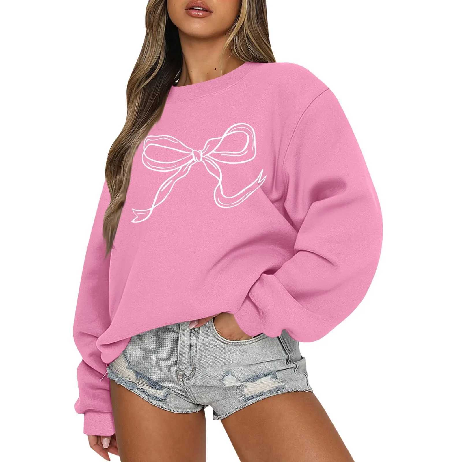 2025 Long Sleeve Crewneck Women Pullover Autumn Winter Clothes Long Sleeve Casual Fashion Tops Going Out StreetwearZ250918