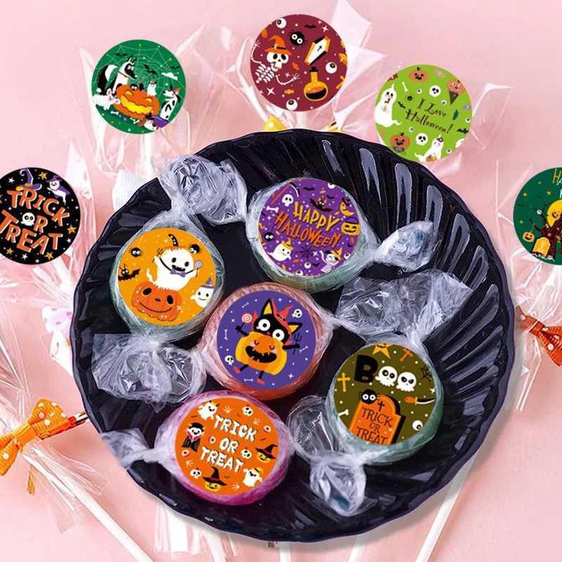 4 Sheet Happy Halloween Cartoon Ghost Pumpkin Pattern Sticker Gifts Boys Girls Birthday Celebration Decoration Party DIY Supplie C250918