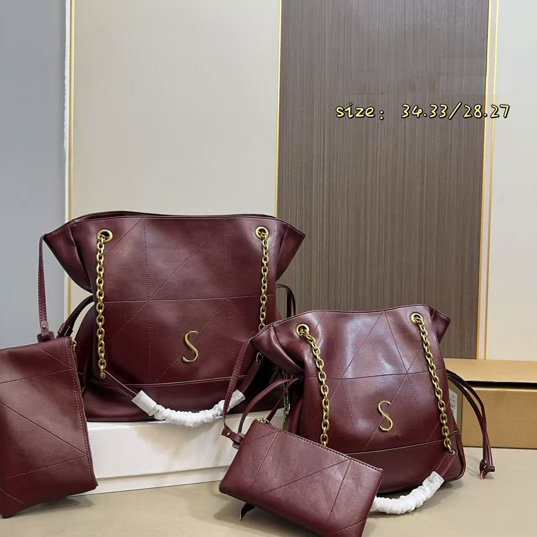 Flower Shape Chain Bag Large Shoulder Bag Fashion Jamie Designer Clutch Bags Women Daily Purse Vintage Simple Burgundy Shoulder Bags Luxury Bag Lady Shopping Bags