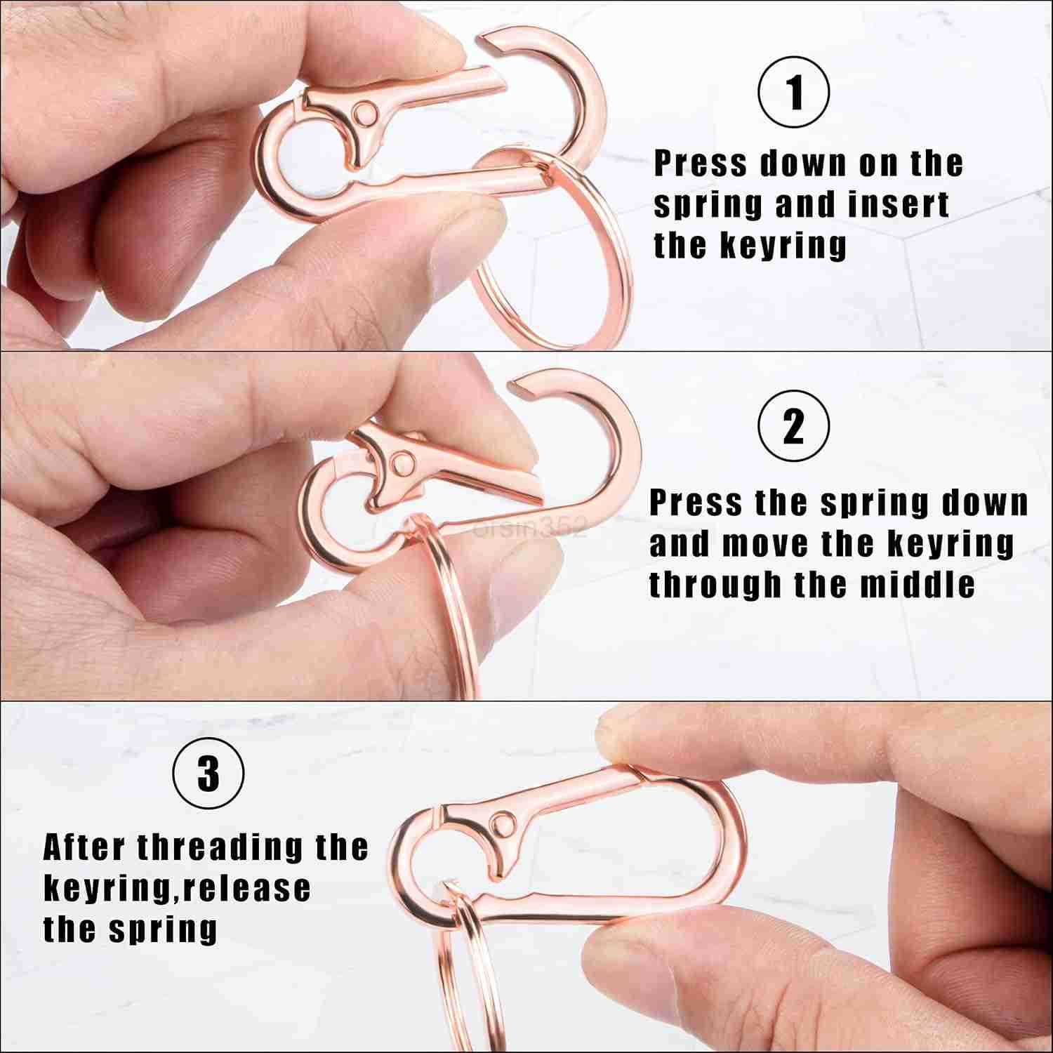 Metal Keychains Keyring Key Chain Ring Clip Holder Organizer for Home Car Keys Key Finder Women MenW250918