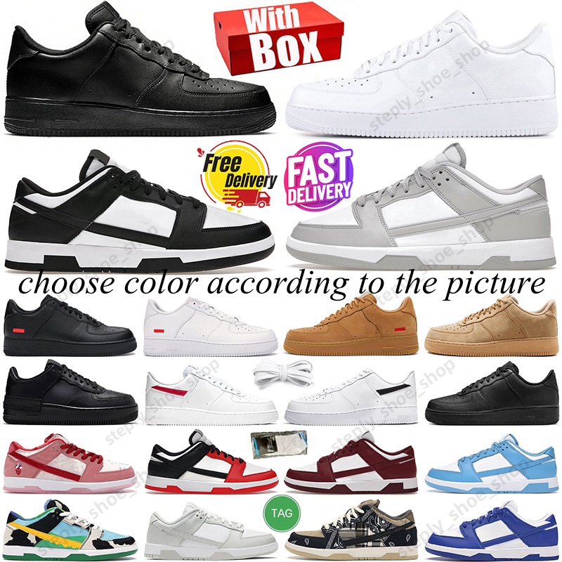 Free Shipping With Box Designer Sneakers Running Shoes Causal Shoes One For Mens Womens Triple Black White Wheat Men Women Platform Trainers Outdoor Sports Sneakers