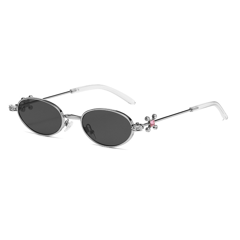 Sunglasses Womens Retro Oval Sunglasses for Women Men Fashion Small Oval Sun Glasses 90s Vintage Driving Shades