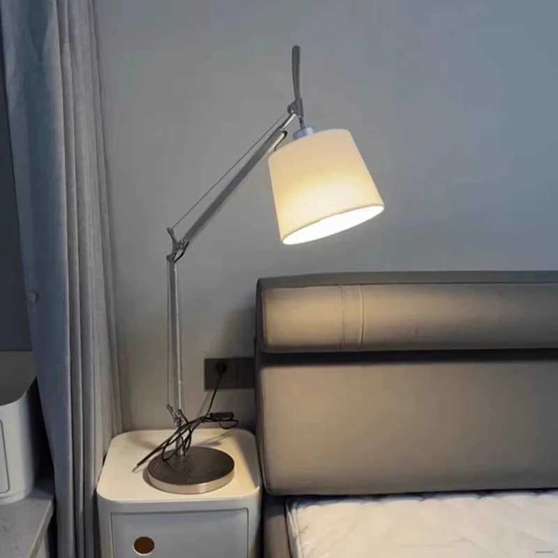 White Lampshade Table Lamp E27 Bulb Silver Metal EU AU US Plug Desk Light For Bedroom Foyer Reading Study C250918