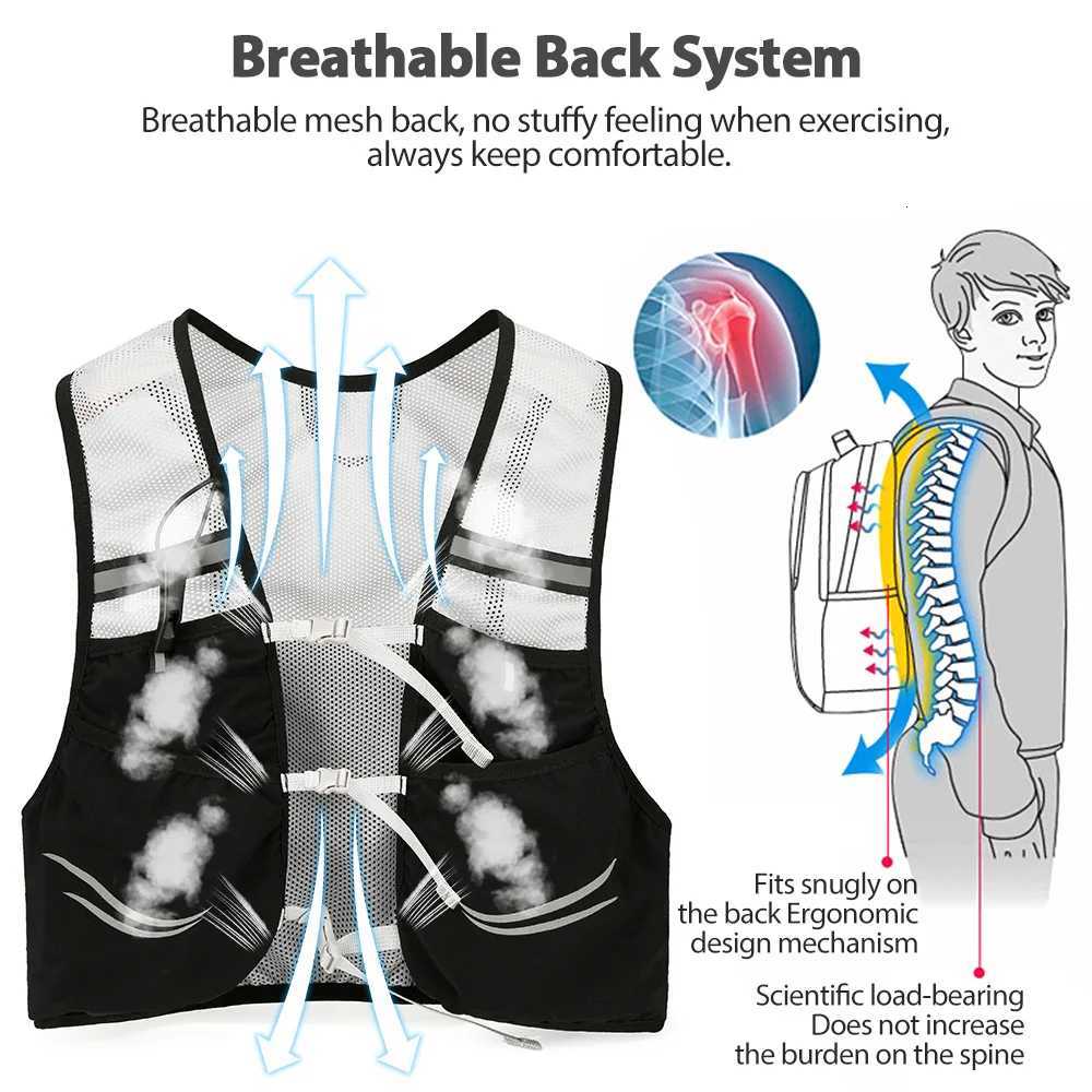 5L Outdoor Trail Running pack Ultralight Women Men Running Race Hydration Vest Marathon Bicyc Bag for Marathon Hiking Y250918