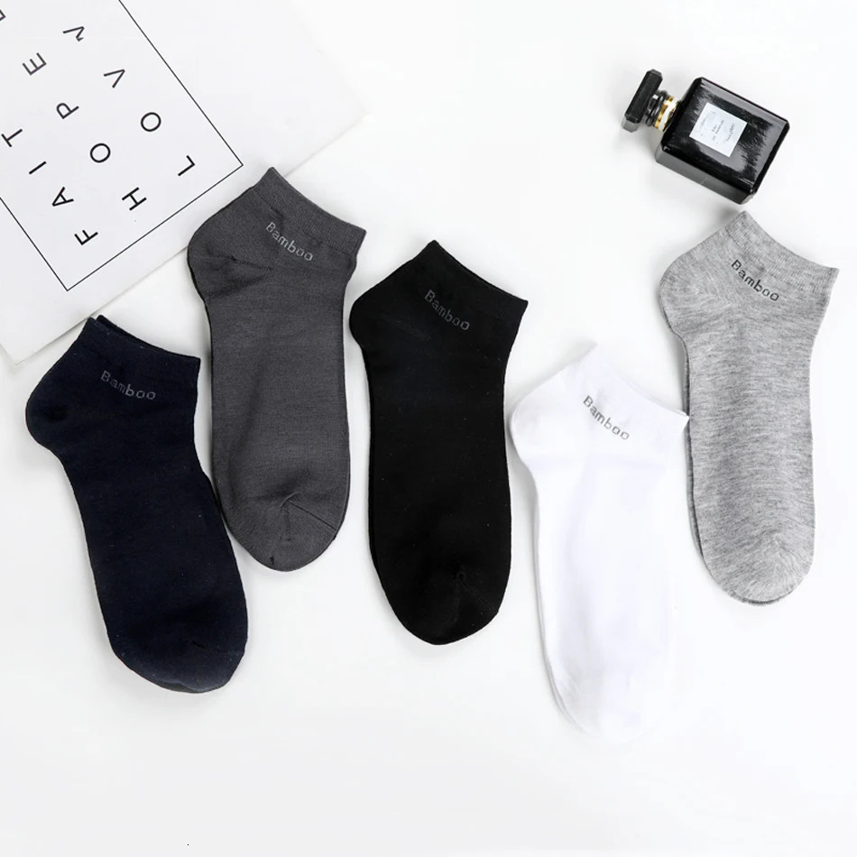 10 Pairs Pack Mens Bamboo Fiber Socks Short High Quality Casual Breatheable AntiBacterial Man Ankle Socks Men 250918