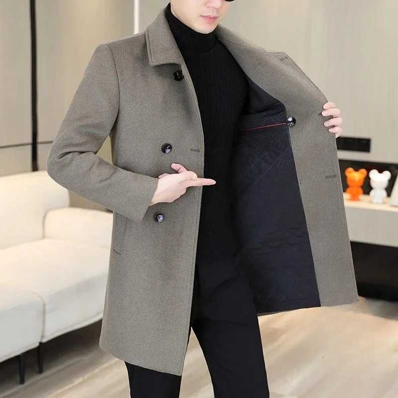 Wool Blends Jacket for Men Winter Sales Of New In Man Coat Original Brands Cheap Sale Stylish Clothes Offer Casual Vintage Y2k Z250918