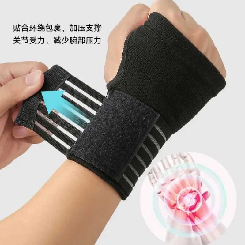 1PCS Sports Safety Wristband Elastic Bandage Wrist Guard Support Arthritis Sprain Band Carpal Protector Hand Shaping Sweatband J251211