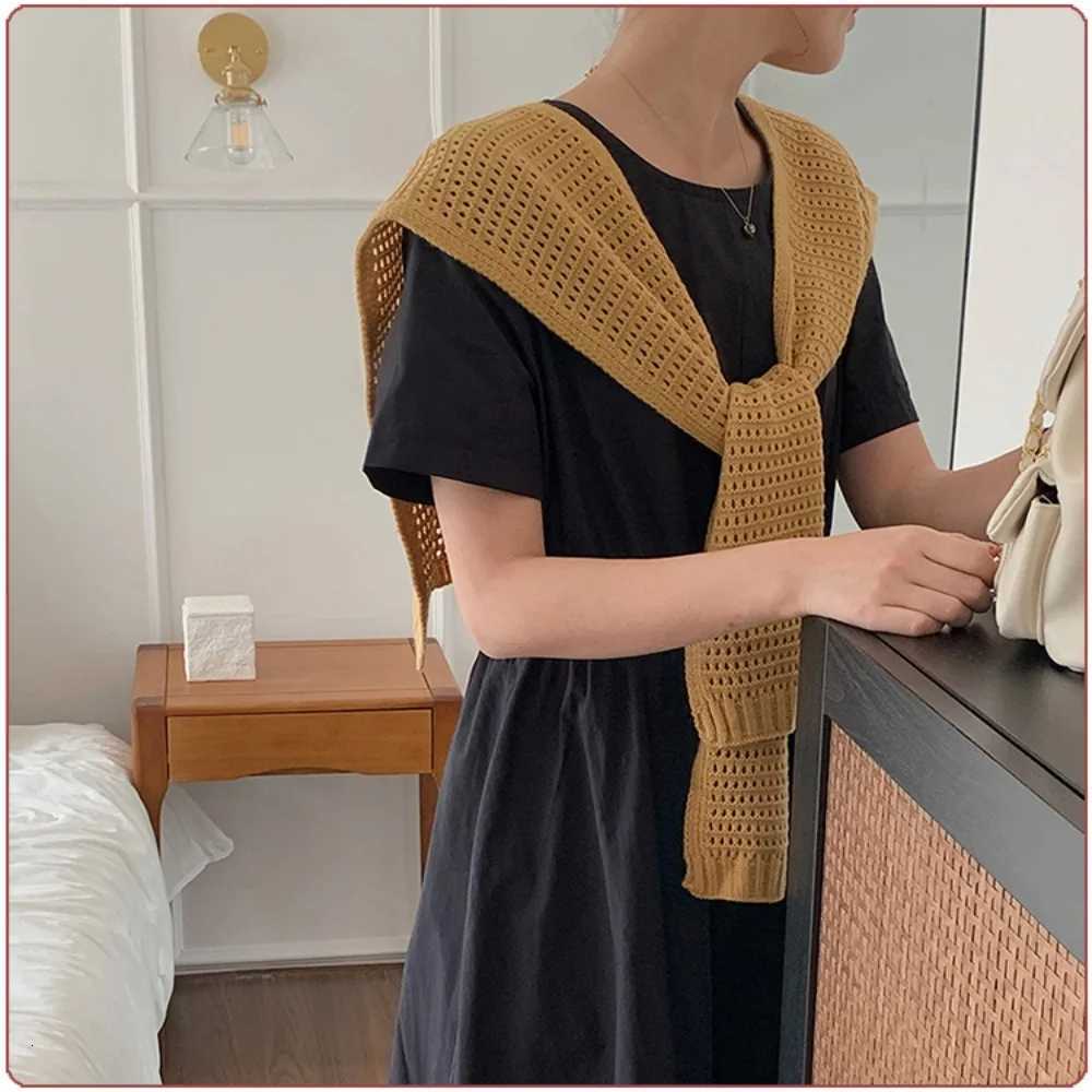Korean Knitted Shl Winter Air Conditioning Fake Collar Neck Guard Knit Thin Knotted Ce Shoder Warm Scarf For Wen Y250918
