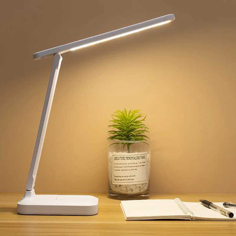 Eye Protection Touch USB Charge 3 Color Dimmable Touch Foldable Desk Lamp Night Light Adjustable Desk Lamp For Reading Study C250918
