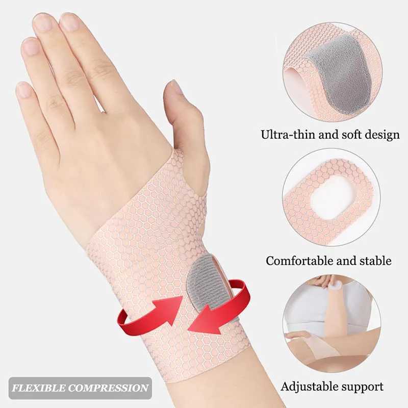 Fixed Spandex Sport Wrist Guard Wrist Sprain Tendonitis With Fastener Tape Wristband Ultra Thin Joint Brace Badminton Basketball J251211