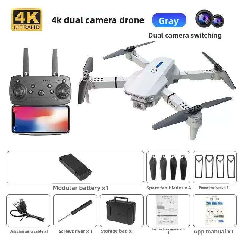 Camera Drone E88 Mini Drone With 4K Camera Wifi FPV Foldable Quadcopter For Kids Adults Gift Toy RC Aircraft