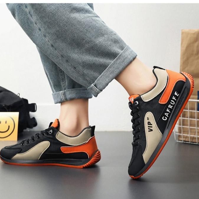 2025 spring new mens breathable casual sports shoes trendy allmatch nonslip running shoes with thick sole