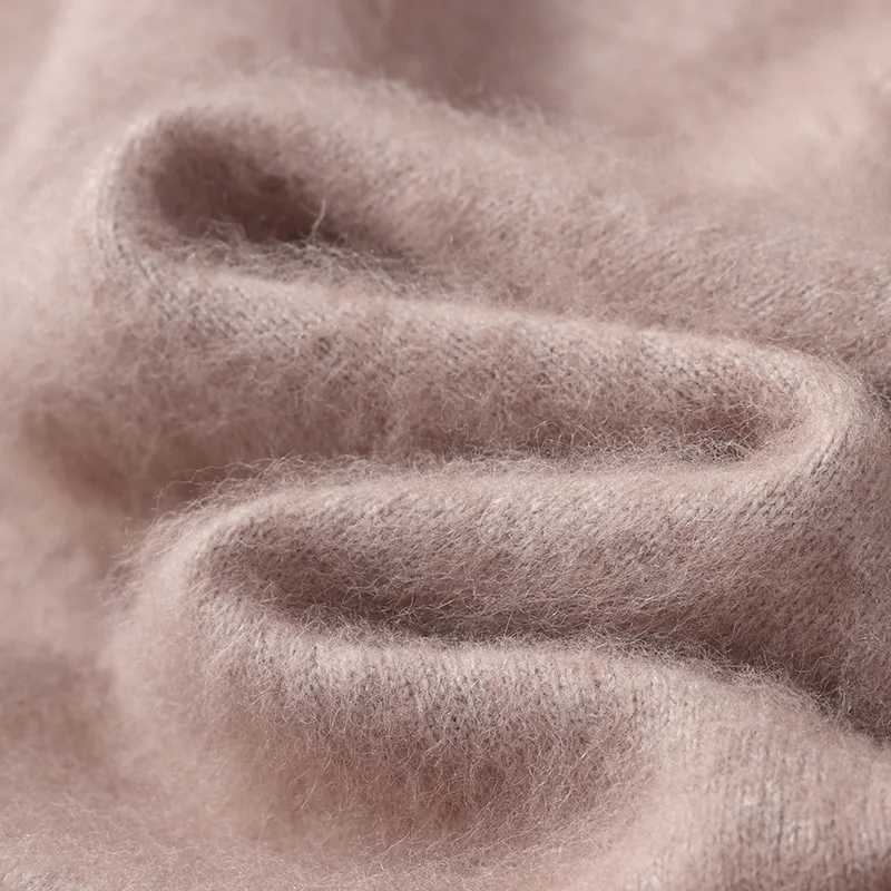 Mens Round Neck 100 Mink Cashmere Sweater Men 2024 Autumn and Winter Large Size Loose Knitted Sweater Keep Warm Top Men JumperZ250918